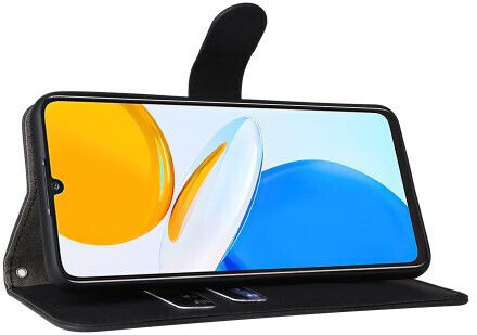 Στήριξης Όψη Wallet Δερματίνης Μαύρο (Honor X7)