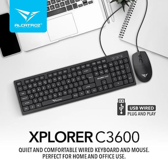 Alcatroz Xplorer C3600 Keyboard & Mouse Set English US