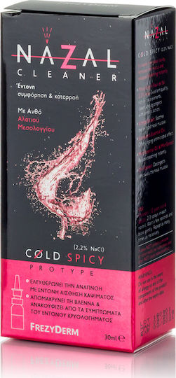 Frezyderm Nazal Cleaner Cold Spicy (2.2% NaCl) από 12 Ετών Ρινικό Σπρέι με Θαλασσινό Νερό για Όλη την Οικογένεια 30ml
