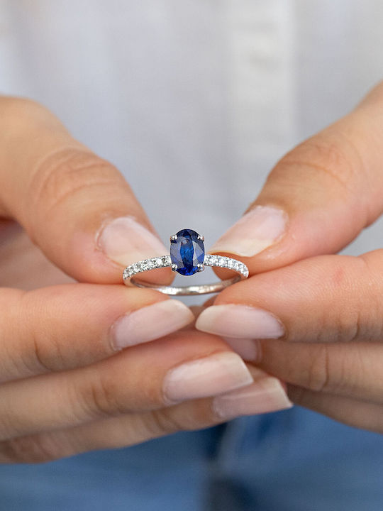 Diamond Group Μονόπετρο από Λευκόχρυσο 18Κ Diamond Group Μονόπετρο από Λευκόχρυσο 18Κ