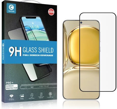 Mocolo Vollkleber Vollflächig gehärtetes Glas Schwarz (Huawei P50)