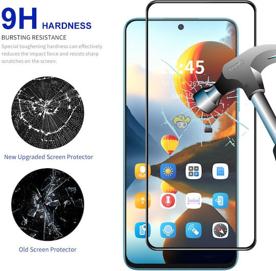 Enkay Full Glue Full Face Tempered Glass Μαύρο (Realme 12+)