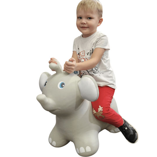 Gerardo’s Toys Hop Hop Elephant for 1+ Years Gray 44cm.