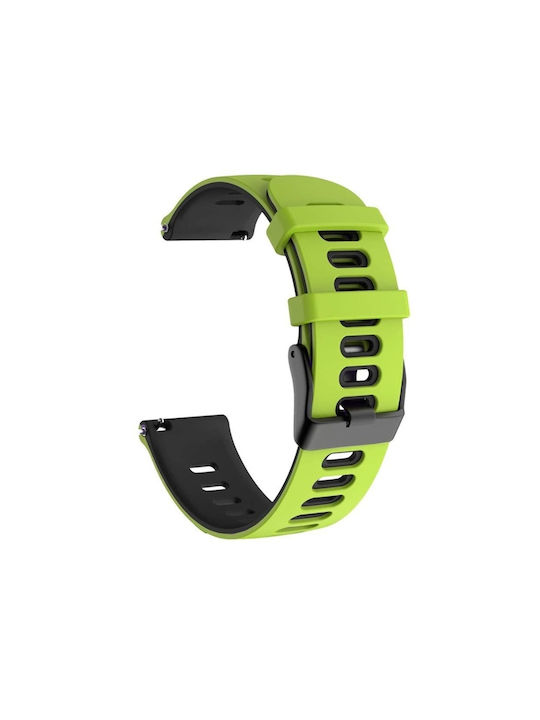 Λουράκι Σιλικόνης Green / Black (Galaxy Watch 3 41mmForerunner 55/245/645 / Vivoactive 3/5/HR / Venu Sq 2Amazfit Bip)