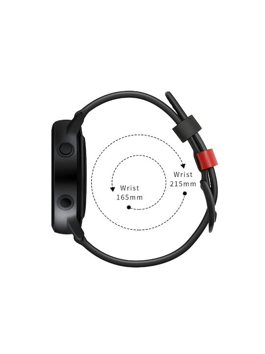 S Line Каишка Кожа Черно / червено (GT / GT2 / GT 2e / GT 2 pro / Amazfit 22mm / watch3 45mm) SYA001048801A