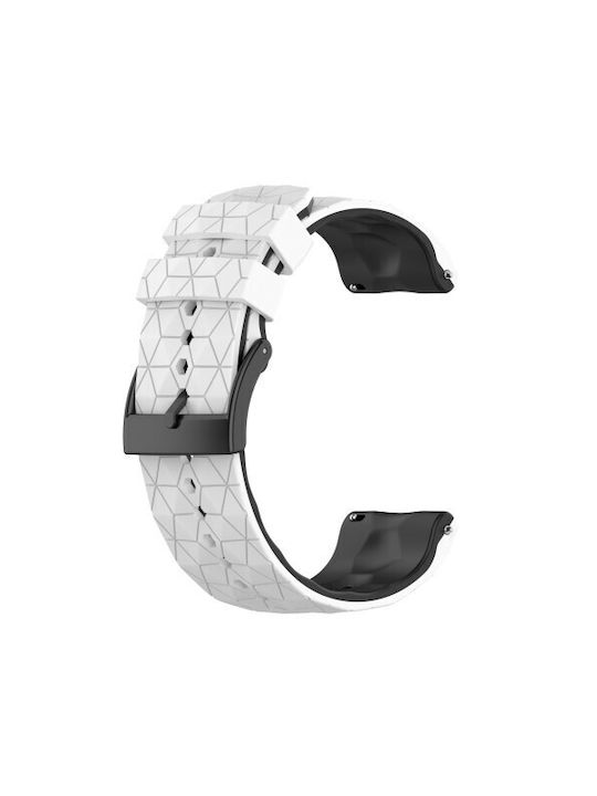 Suunto Rhombus Textured Λουράκι Σιλικόνης White / Black (Suunto 9 / 9 Baro /Spartan (24mm))