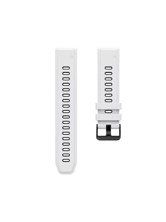 Two-Tone Λουράκι Σιλικόνης White / Black (Fenix 5 / 5 Plus / 6 / 6 Pro / 7 / 7 Pro / 8 (47mm))