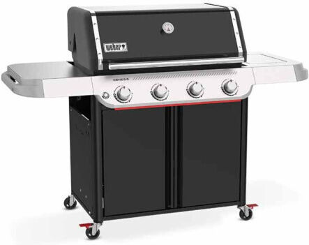 Weber Genesis Ε-415 Gasgrill Gusseisen Rost 86cmx46cmcm mit 4 cm 16.89kW und Seitenbrenner
