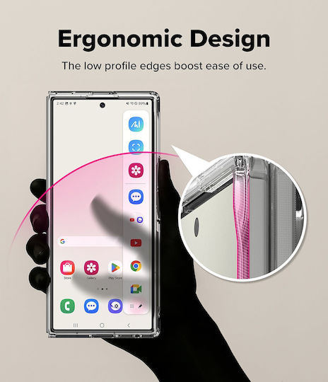 Ringke Umschlag Rückseite Kunststoff / Silikon mit Band Transparent (Samsung Galaxy Z Fold 7)
