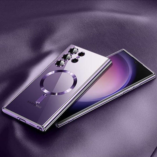 Techsuit Luxury Crystal Umschlag Rückseite Silikon Silber (Samsung Galaxy S25 Ultra - Techsuit)