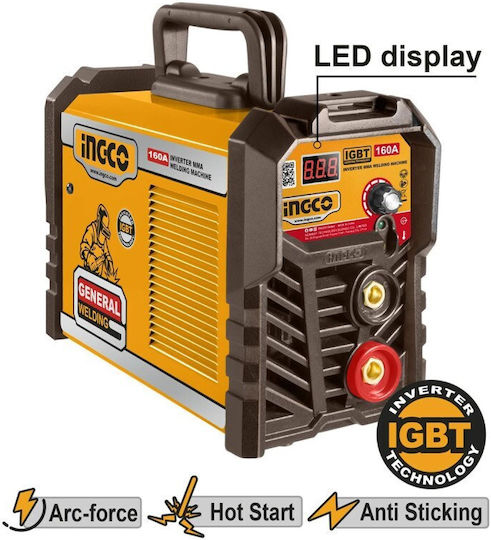 Ingco Welding Machine Inverter MMA with Maximum Welding Current 160A and Duty Cycle 45%