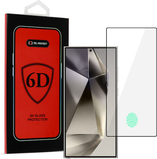 Glas 5D Vollkleber Vollflächig gehärtetes Glas Schwarz (Galaxy S24 Ultra)