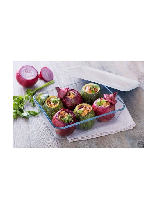 Pyrex C&F Lunchbox Glas Weiß Geeignet für die Mikrowelle 800ml 1Stück