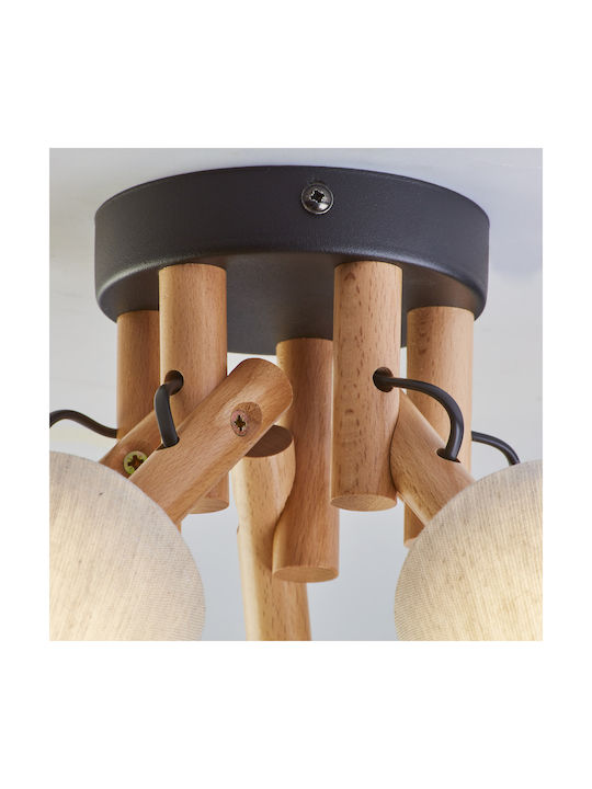 TK Lighting Vaio Spot with 5 Lights and with Socket E27 in Beige Color