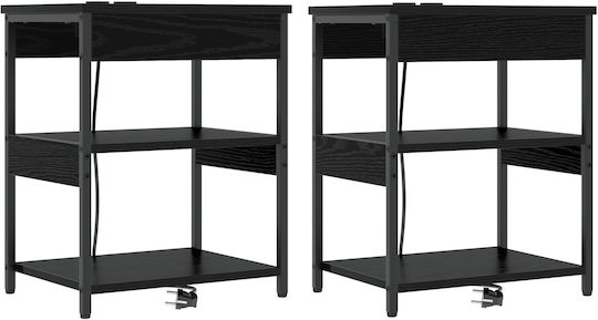 Noptiere Lemnoase Black oak 2buc 41x31x51cm