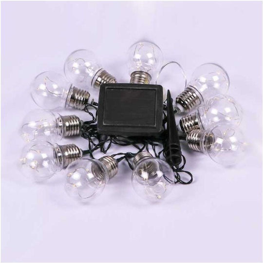 V-TAC Hanging Solar Light Garland 1W 100lm Warm White 3000K with Photocell IP54