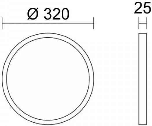 Spot Light Πλαφονιέρα Οροφής Λευκή με Ενσωματωμένο LED