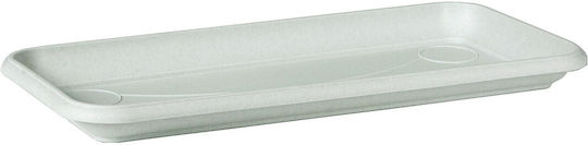 Viomes 297 Plate Planter Plastic Marble White 76x34cm