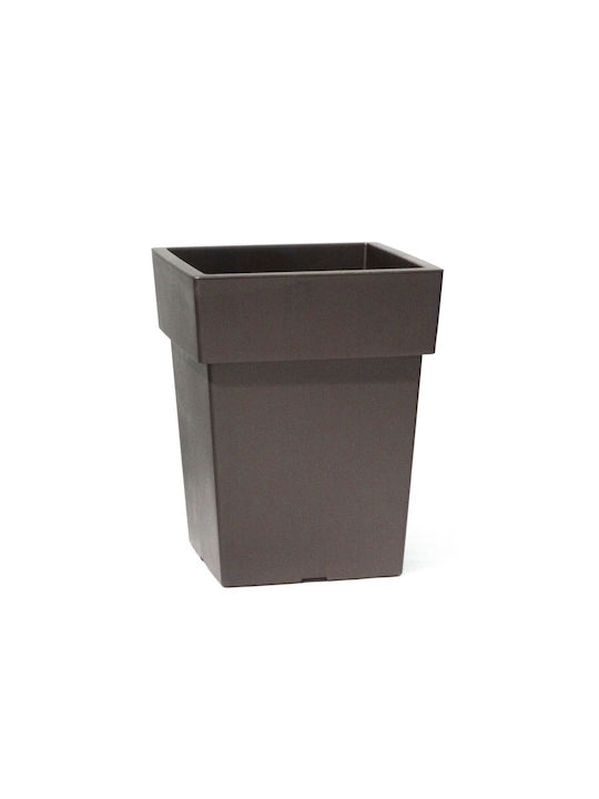 Viomes Linea Pot Plastic Taupe 21x21x26cm.