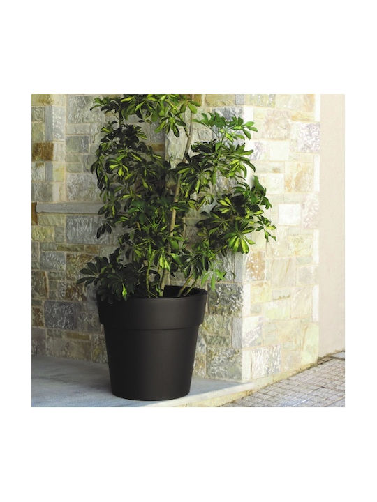 Viomes Linea Pot Plastic Grey Brown (Taupe) 35x35x33cm.