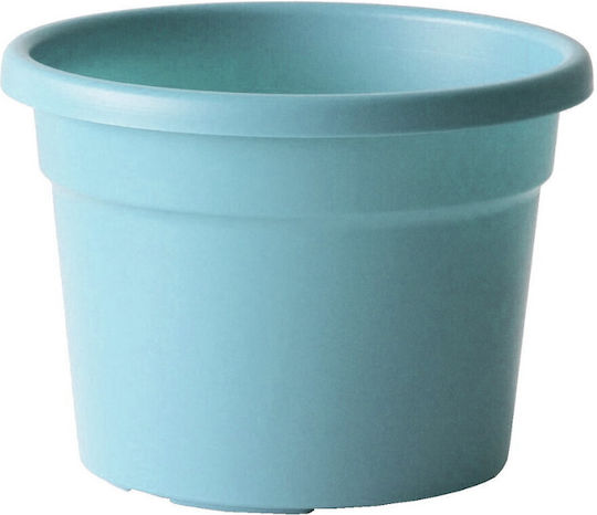 Viomes Cylindro Γλάστρα Πλαστική Σιελ Μπλε 25x25x19εκ.