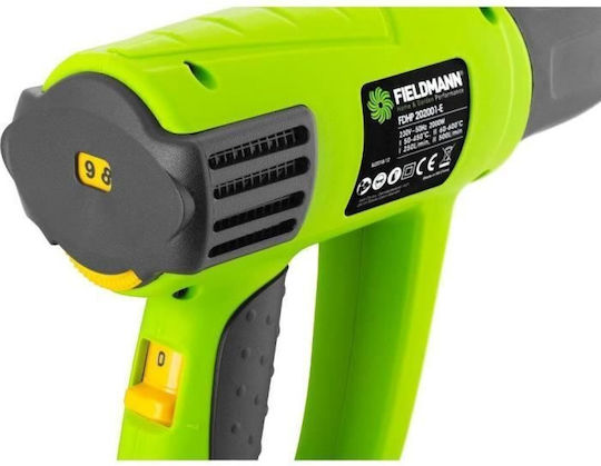Fieldmann 50003677 Πιστόλι Θερμού Αέρα 2000W με Ρύθμιση Θερμοκρασίας εως και 600°C