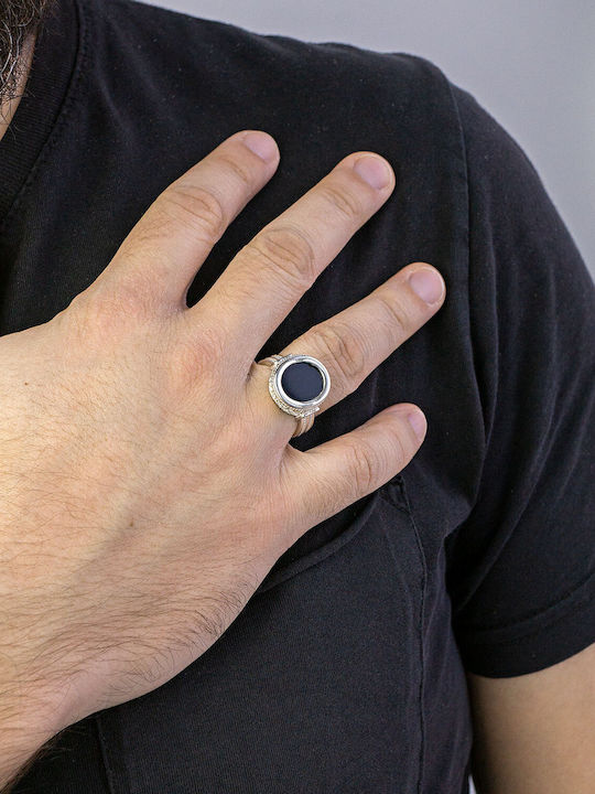 Kiriakos Gofas Ring with Stones made of Silver