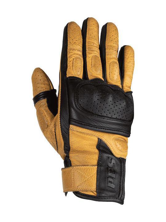 Winter Men's Motorcycle Gloves Leather Brown