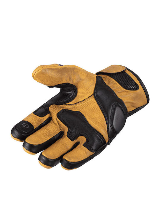 Summer Women's Motorcycle Gloves Leather Brown