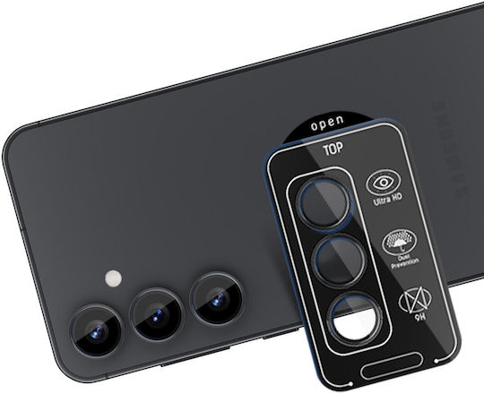 3MK Kameraschutz Gehärtetes Glas Black für das Samsung Galaxy S25