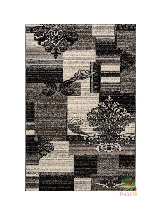 Rutschfest Teppich Rechteckig Synthetisch,Polyester/Cotton/Leather Gray