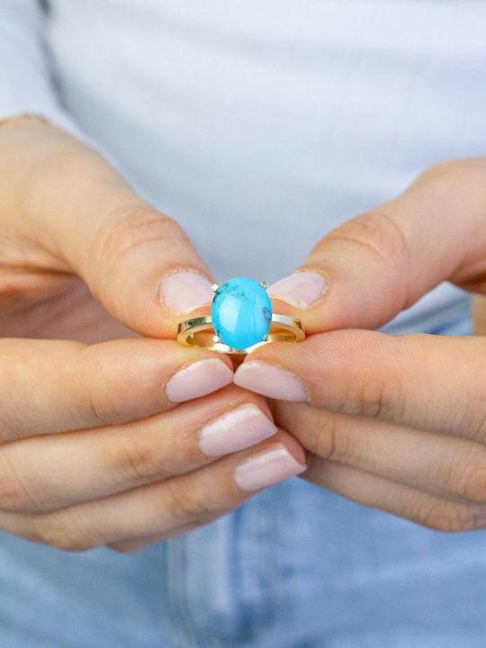 Kiriakos Gofas Damen Ring mit Steinen aus Gold 14K