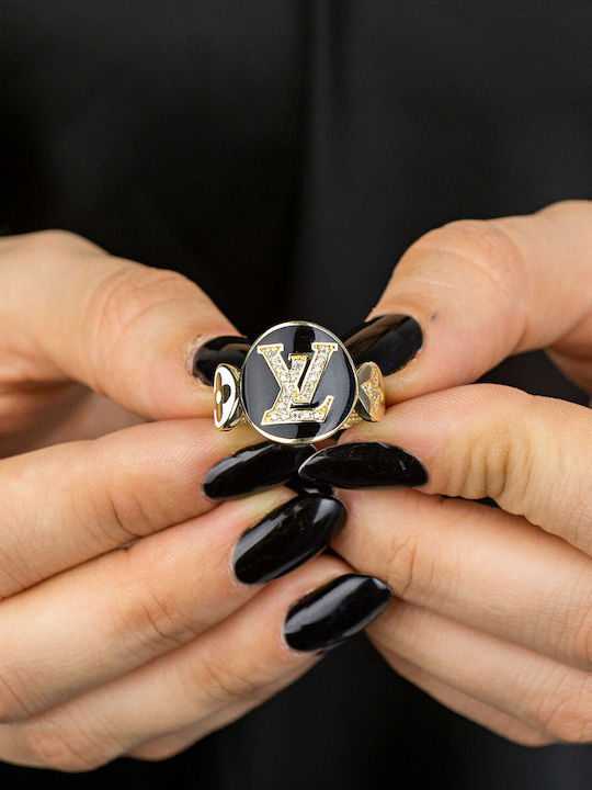 Kiriakos Gofas Set Rings with Stones made of Gold 14K