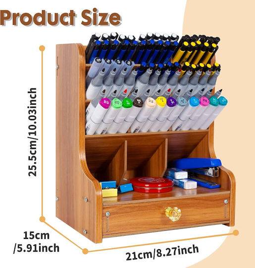 Multifunctional Wooden Office Organizer Drawer 20x15x25 cm
