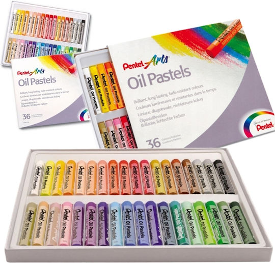 Pentel Oil Pastels Arts Oil Pastels 36 Colors