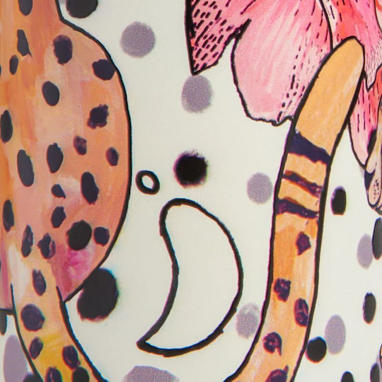 Chilly's Series Tropical Bottle Thermos Stainless Steel BPA Free 500ml White Cheetah Jungle