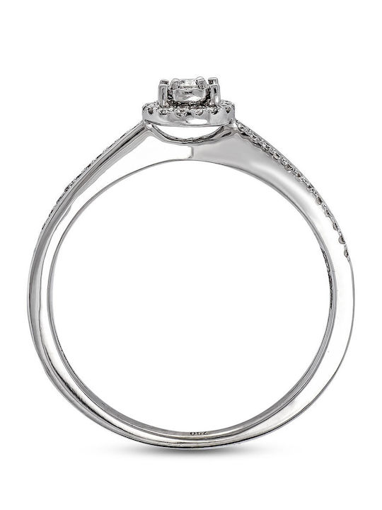 Kiriakos Gofas Single Stone Ring From 18K White Gold Kiriakos Gofas Single Stone Ring From 18K White Gold