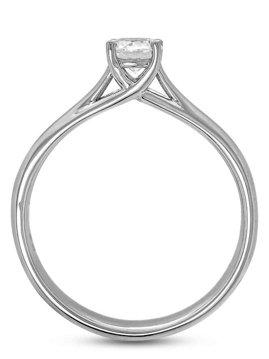 Kiriakos Gofas Single Stone Ring From 18K White Gold Kiriakos Gofas Single Stone Ring From 18K White Gold