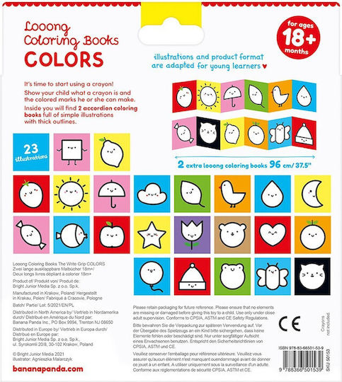 Looong Coloring Books Write Grip Colors 18m+