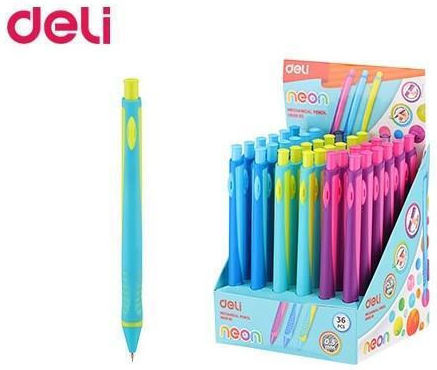 Deli Neon Μηχανικό Μολύβι Πλαστικό 0.5mm 1τμχ (Διάφορα Σχέδια/Χρώματα)