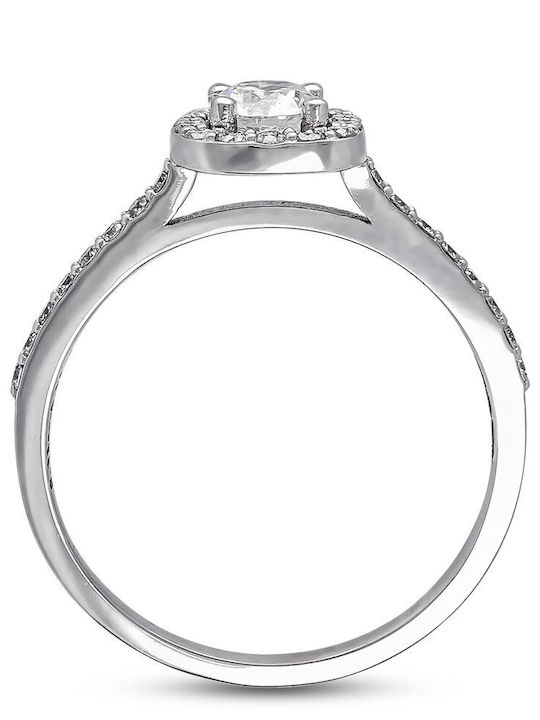 Kiriakos Gofas Single Stone Ring From 18K White Gold Kiriakos Gofas Single Stone Ring From 18K White Gold