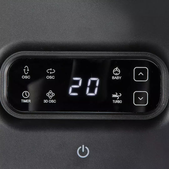 Domo Ventilator Pe Piedestal 26W Diametru 33.5cm Cu Telecomandă Bej
