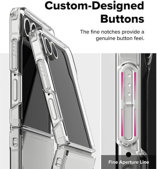Ringke Back Cover Silicone / Plastic with Strap Transparent (Galaxy Z Flip7)