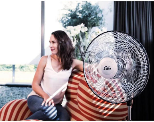 Solis Ventilator Pe Piedestal 60W Diametru Ventilator 40cm Cu Telecomandă Gri