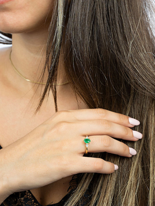 Kiriakos Gofas Femeie Inel cu Diamant din Aur 18K