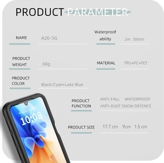 Redpepper A Series Αδιάβροχη Θήκη Samsung Galaxy A26 5g Black