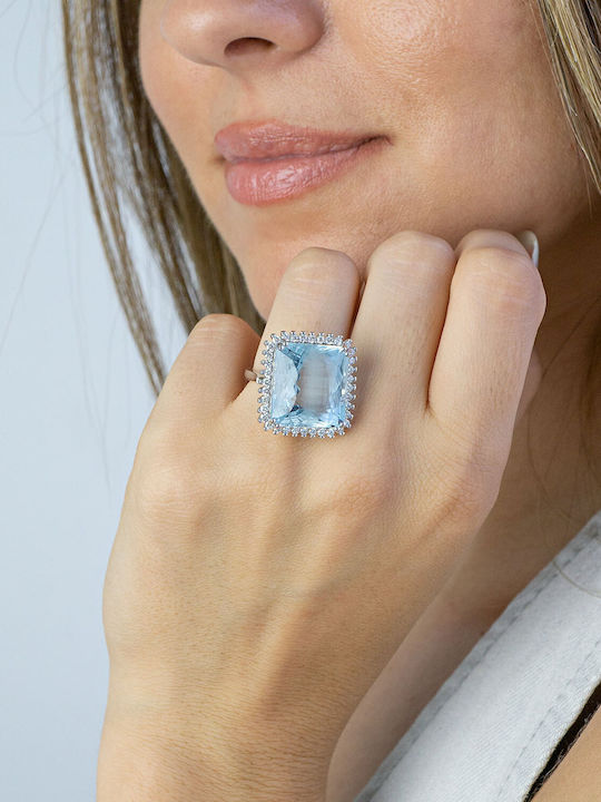 Kiriakos Gofas Damenring Weißgold 18K