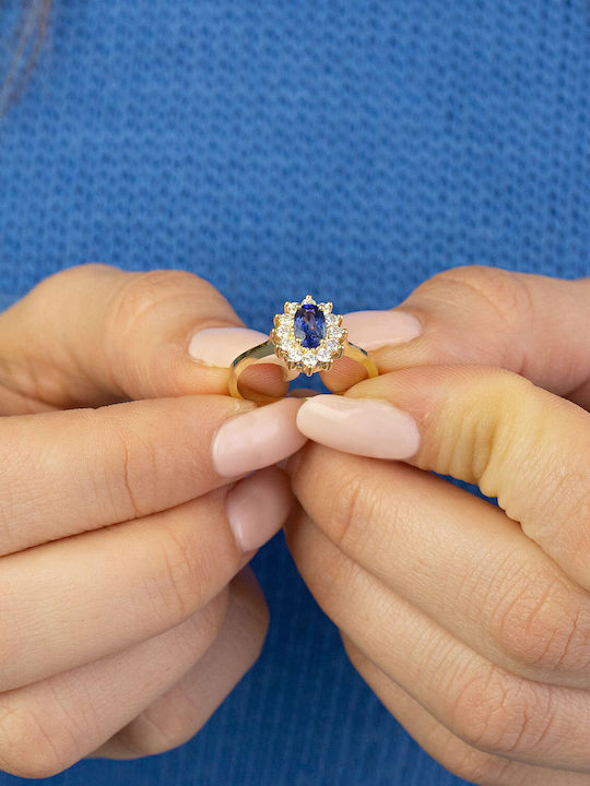 Kiriakos Gofas Damen Ring mit Diamant aus Gold 18K