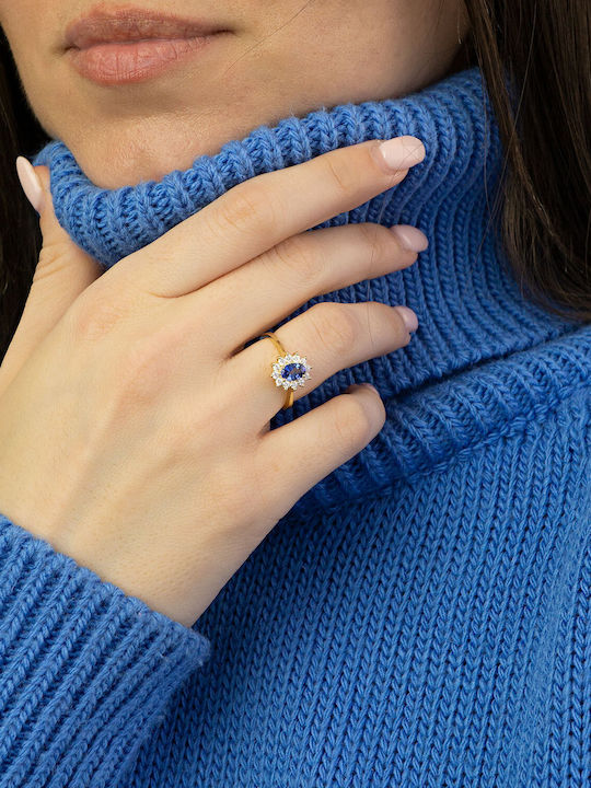 Kiriakos Gofas Damen Ring mit Diamant aus Gold 18K