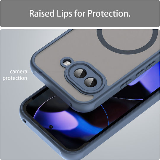 Techsuit Halofrost Ii Magsafe Umschlag Rückseite Silikon Marineblau (Google Pixel 9a)